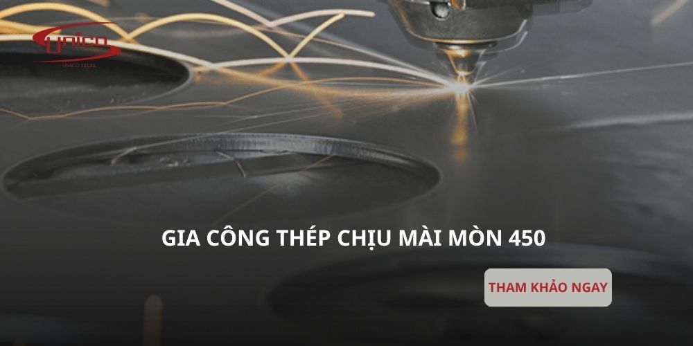Gia công thép chịu mài mòn 450 theo yêu cầu