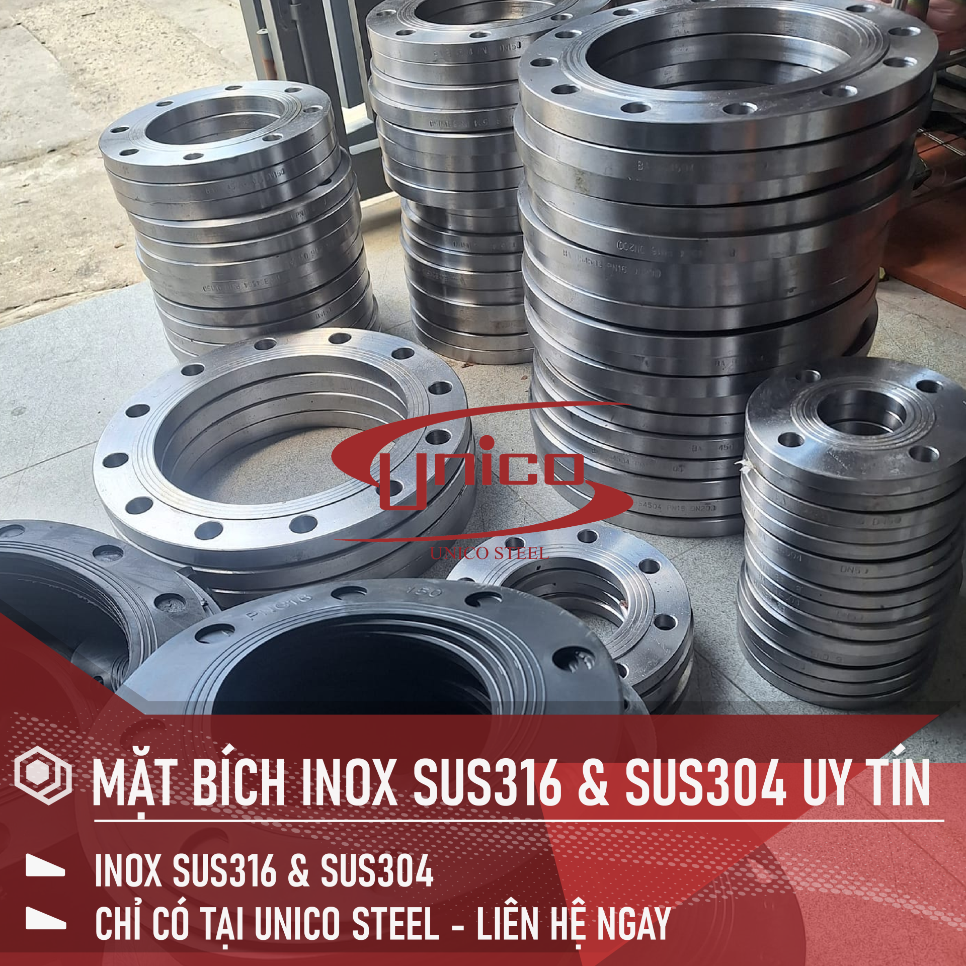 MẶT BÍCH INOX ĐƯỜNG ỐNG ÁP SUẤT CAO UY TÍN